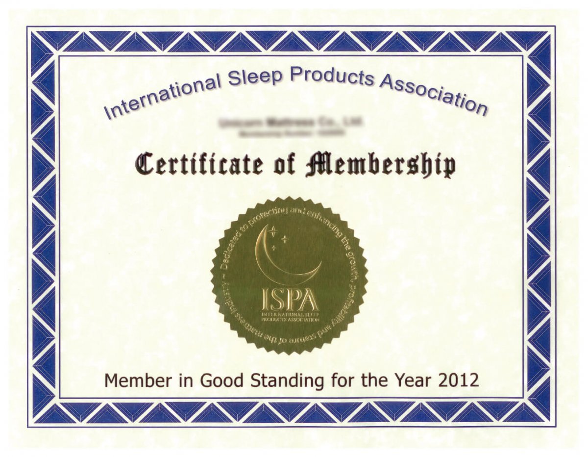 德瑞克ISPA國際睡眠協會認證